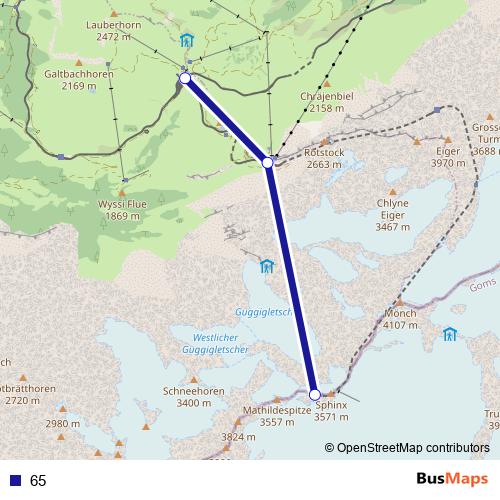 65 rail Line Map
