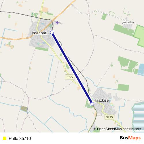 Pótló 35710 bus Line Map