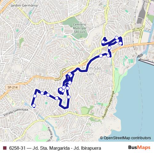 6258-31 bus Line Map