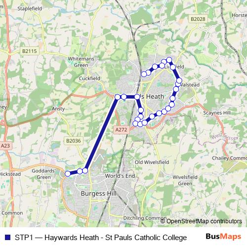 STP1 bus Line Map
