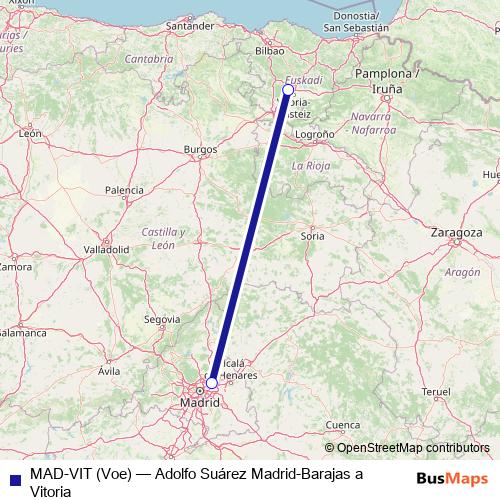 MAD-VIT (Voe) air Line Map