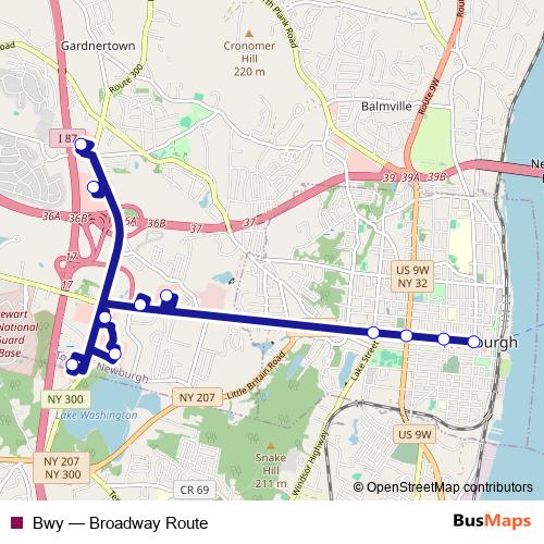 Bwy bus Line Map