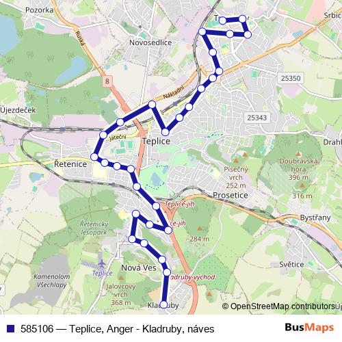 585106 trolleybus Line Map