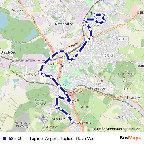 585106 trolleybus Line Map