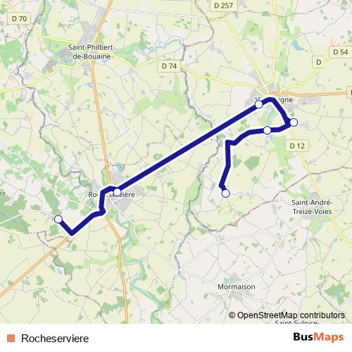 Rocheserviere bus Line Map