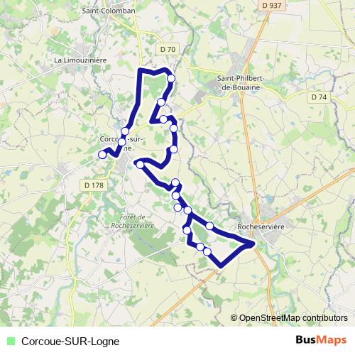 Corcoue-SUR-Logne bus Line Map