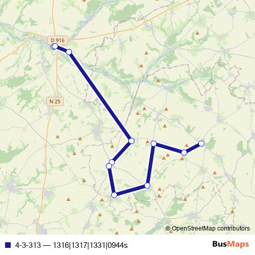 4-3-313 bus Line Map