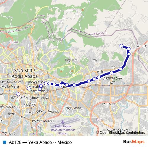 Ab128 bus Line Map