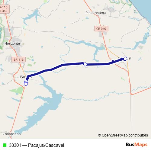 33301 bus Line Map