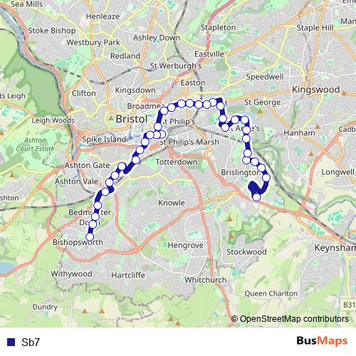 Sb7 bus Line Map