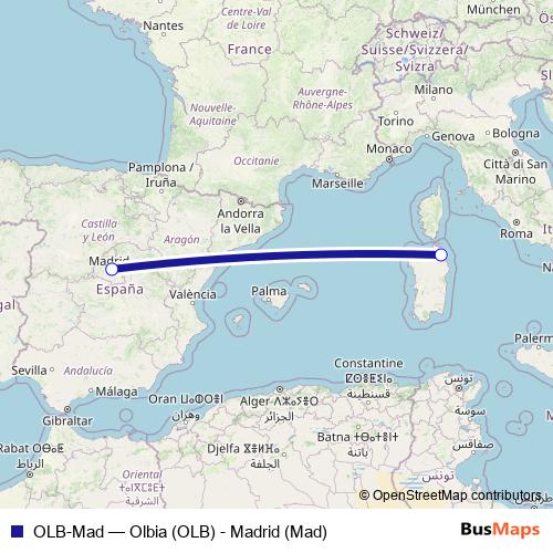 OLB-Mad air Line Map