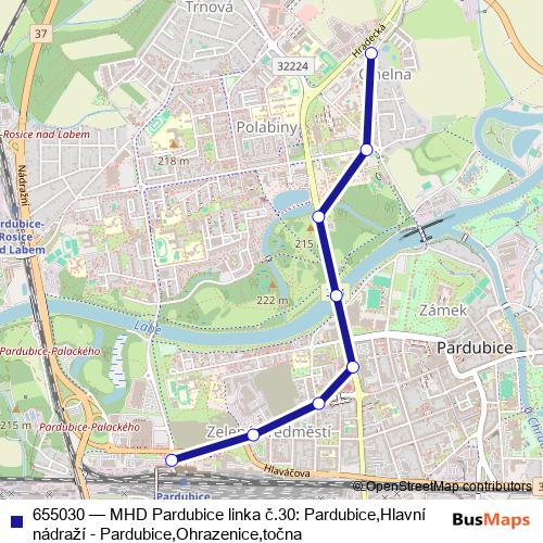 655030 trolleybus Line Map