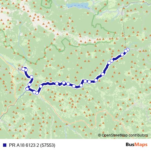 PR A18 6123 2 (57553) bus Line Map