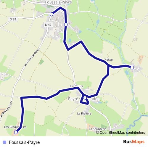 Foussais-Payre bus Line Map