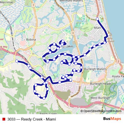 3033 bus Line Map