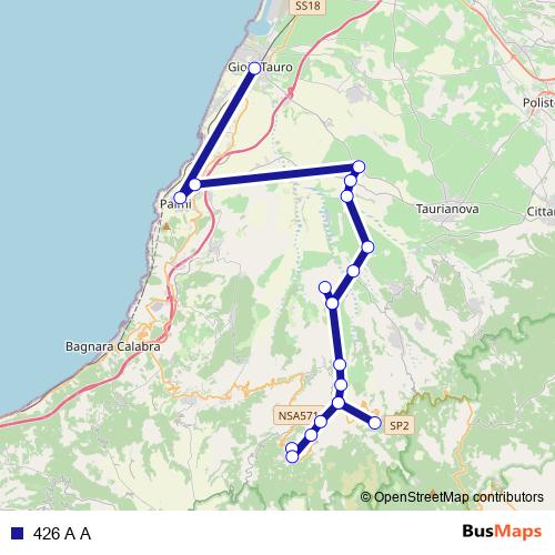 426 A A bus Line Map