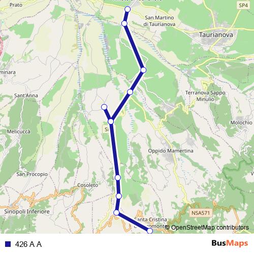 426 A A bus Line Map