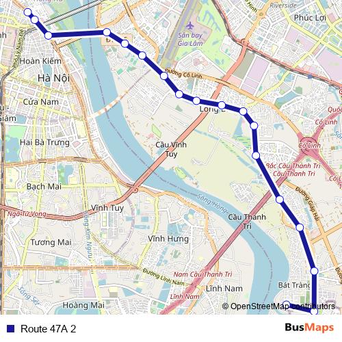 Route 47A 2 bus Line Map