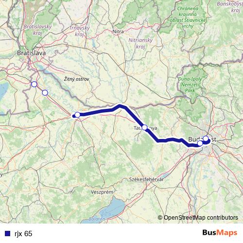 rjx 65 rail Line Map