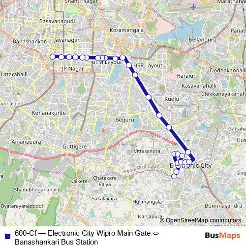 600-Cf bus Line Map