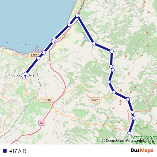 417 A R bus Line Map