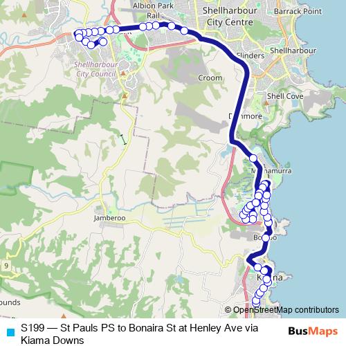 S199 bus Line Map