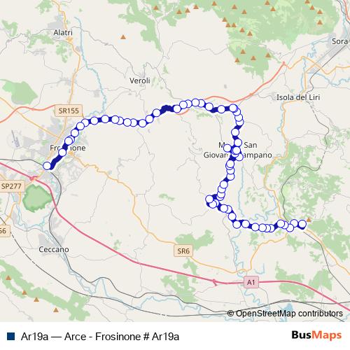 Ar19a bus Line Map