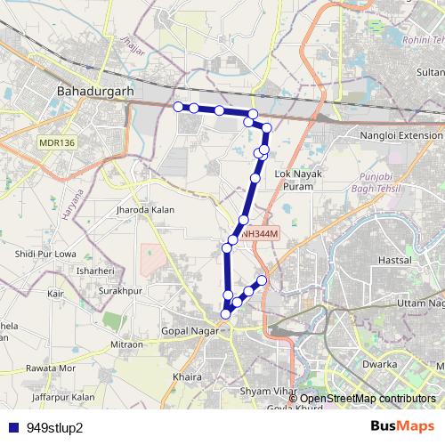 949stlup2 bus Line Map