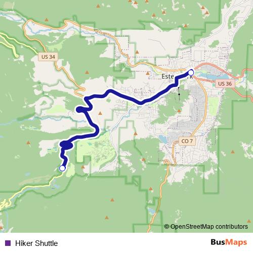 Hiker Shuttle bus Line Map