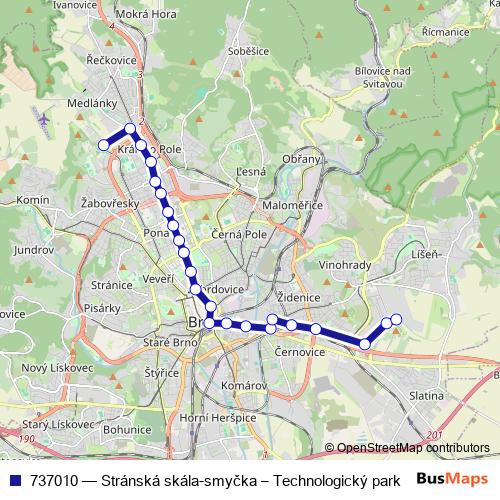 737010 tram Line Map