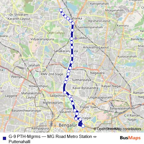 G-9 PTH-Mgrms bus Line Map