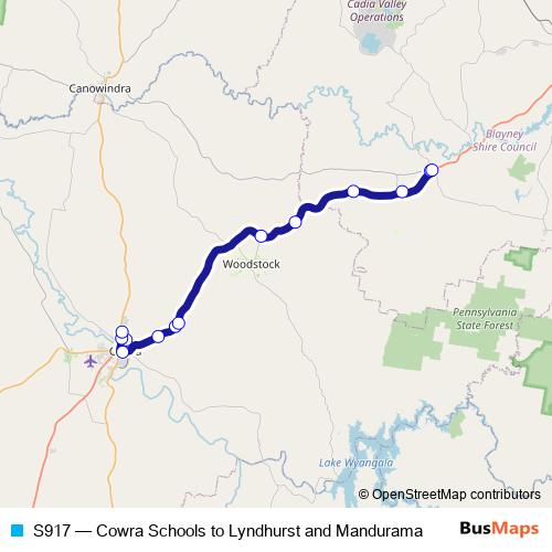 S917 bus Line Map