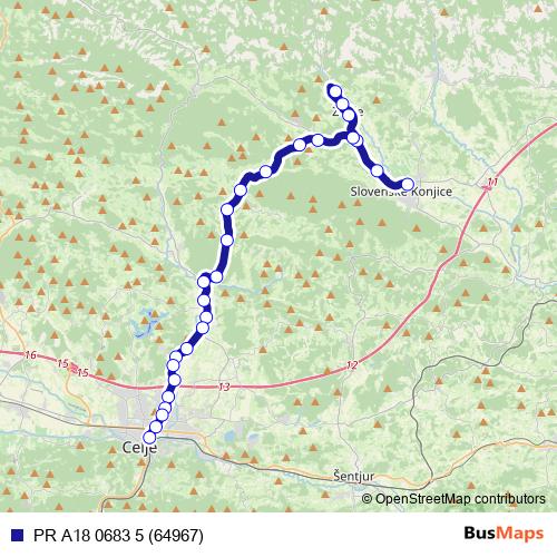 PR A18 0683 5 (64967) bus Line Map