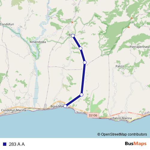 283 A A bus Line Map