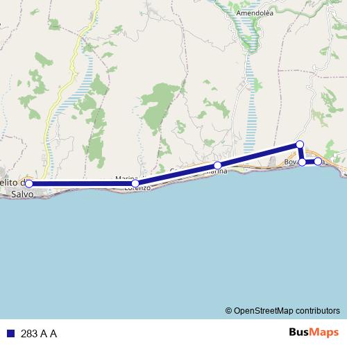 283 A A bus Line Map