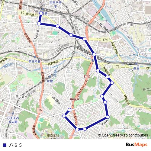 八６５ bus Line Map