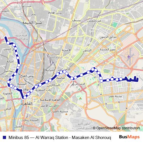 Minibus 85 bus Line Map
