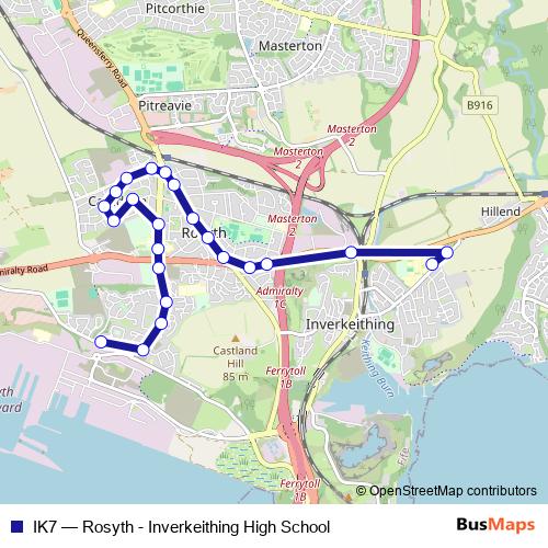 IK7 bus Line Map