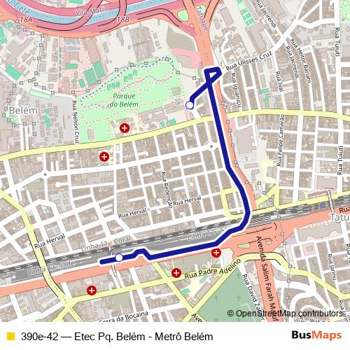 390e-42 bus Line Map