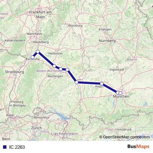 IC 2263 rail Line Map