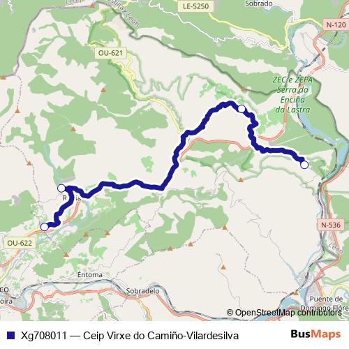 Xg708011 bus Line Map