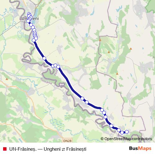 UN-Frăsineş. bus Line Map
