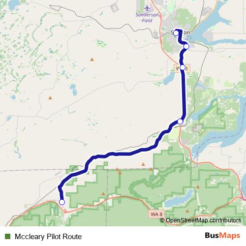 Mccleary Pilot Route bus Line Map