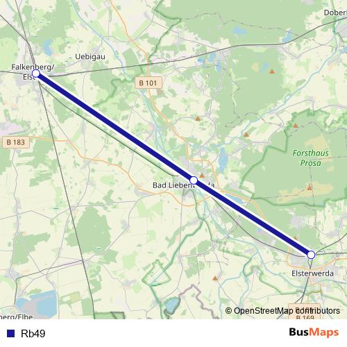Rb49 bus Line Map