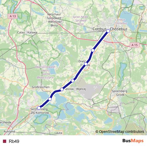 Rb49 bus Line Map