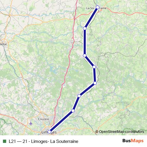 L21 rail Line Map