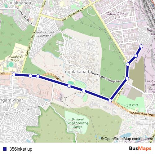 356lnkstlup bus Line Map