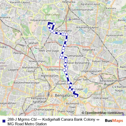 288-J Mgrms-Cbl bus Line Map