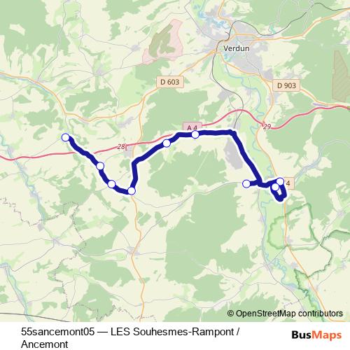 55sancemont05 bus Line Map