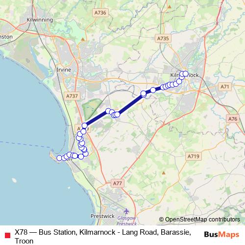 X78 bus Line Map